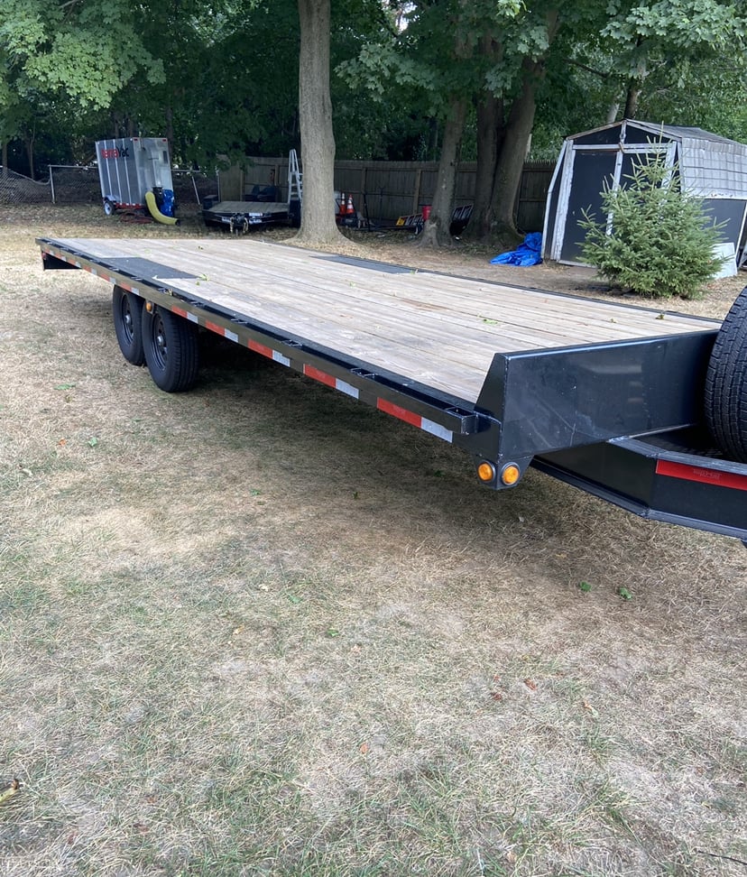 24x8.5 Deckover Flatbed Trailer by Trailer Me Somewhere